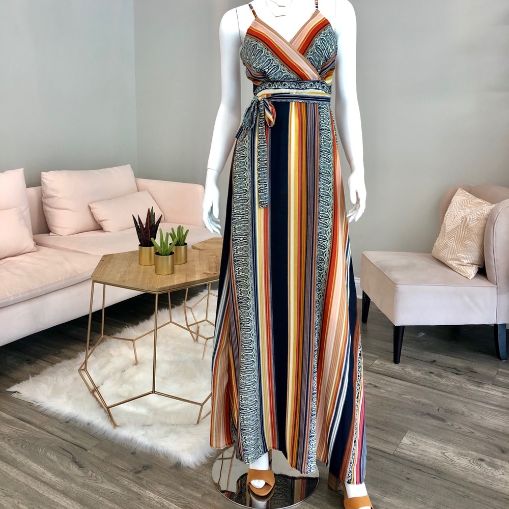 Boho Stripe Maxi Dress